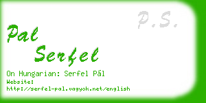 pal serfel business card