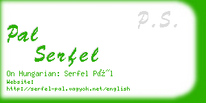 pal serfel business card